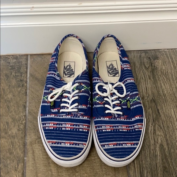 Vans Aztec Blue Lace Up Sneakers - Picture 2 of 7